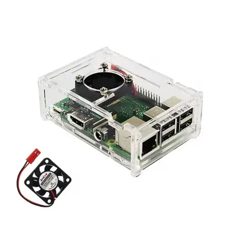Raspberry Pi 3 Acrylic Case with Fan - Robot Pi Shop