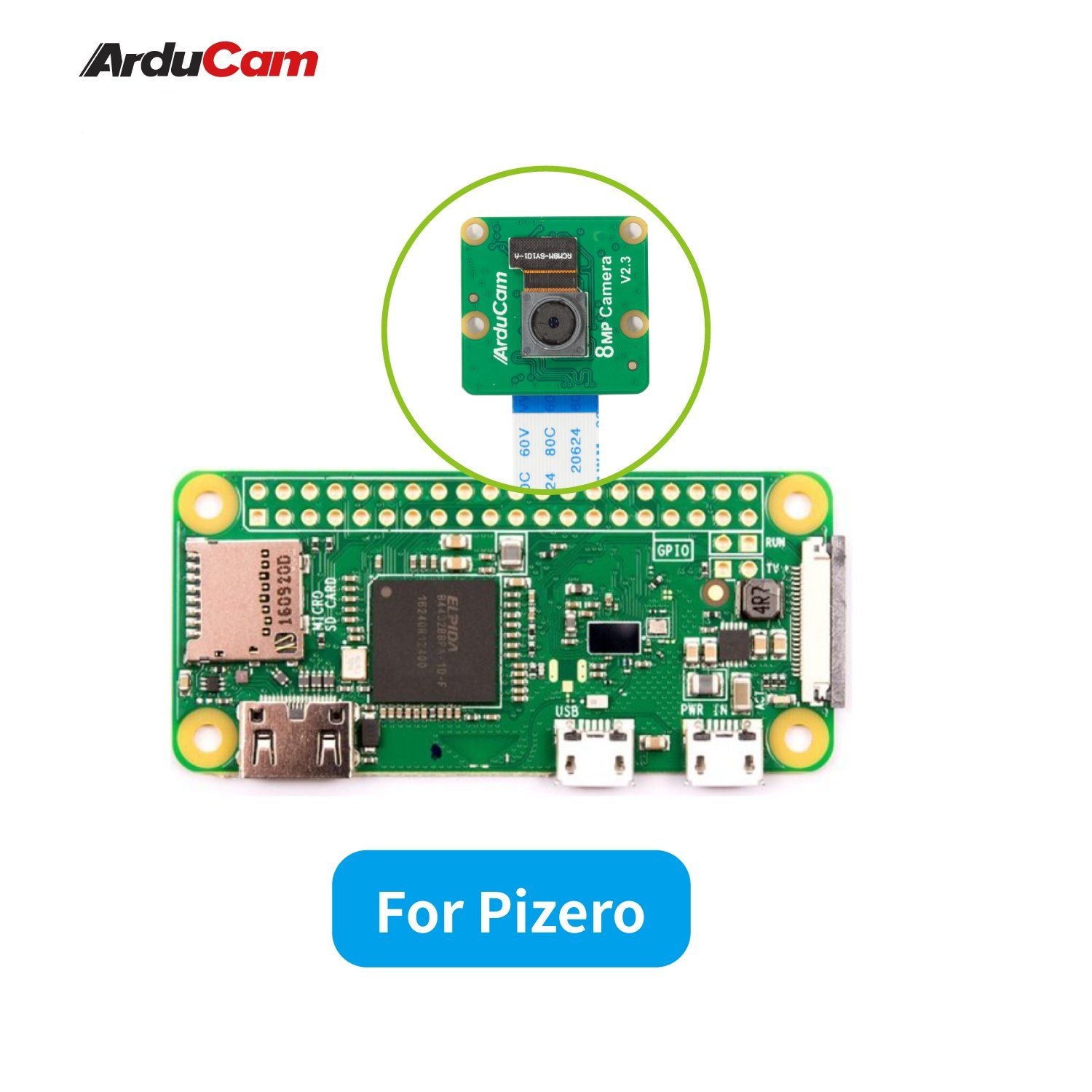Arducam IMX219 Visible Light Fixed Focus Camera Module