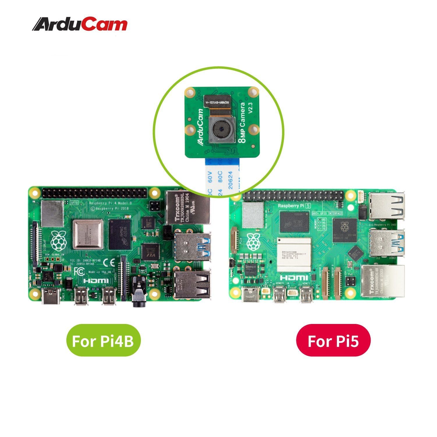 Arducam IMX219 Visible Light Fixed Focus Camera Module