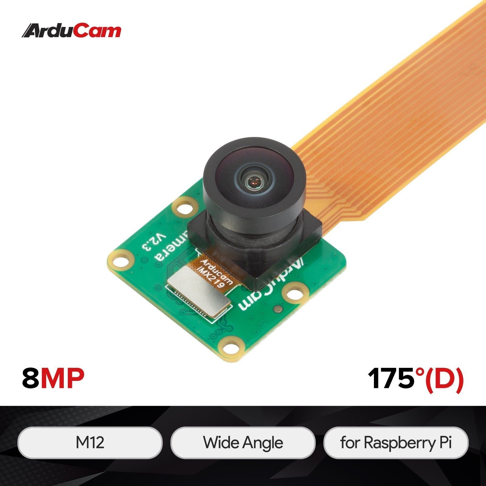 8MP IMX219 175 Degree Ultra Wide Angle Raspberry Pi Camera Module