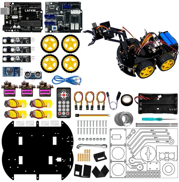 Mechanical 4WD Robot Arm Car Kit - Robot Pi Shop