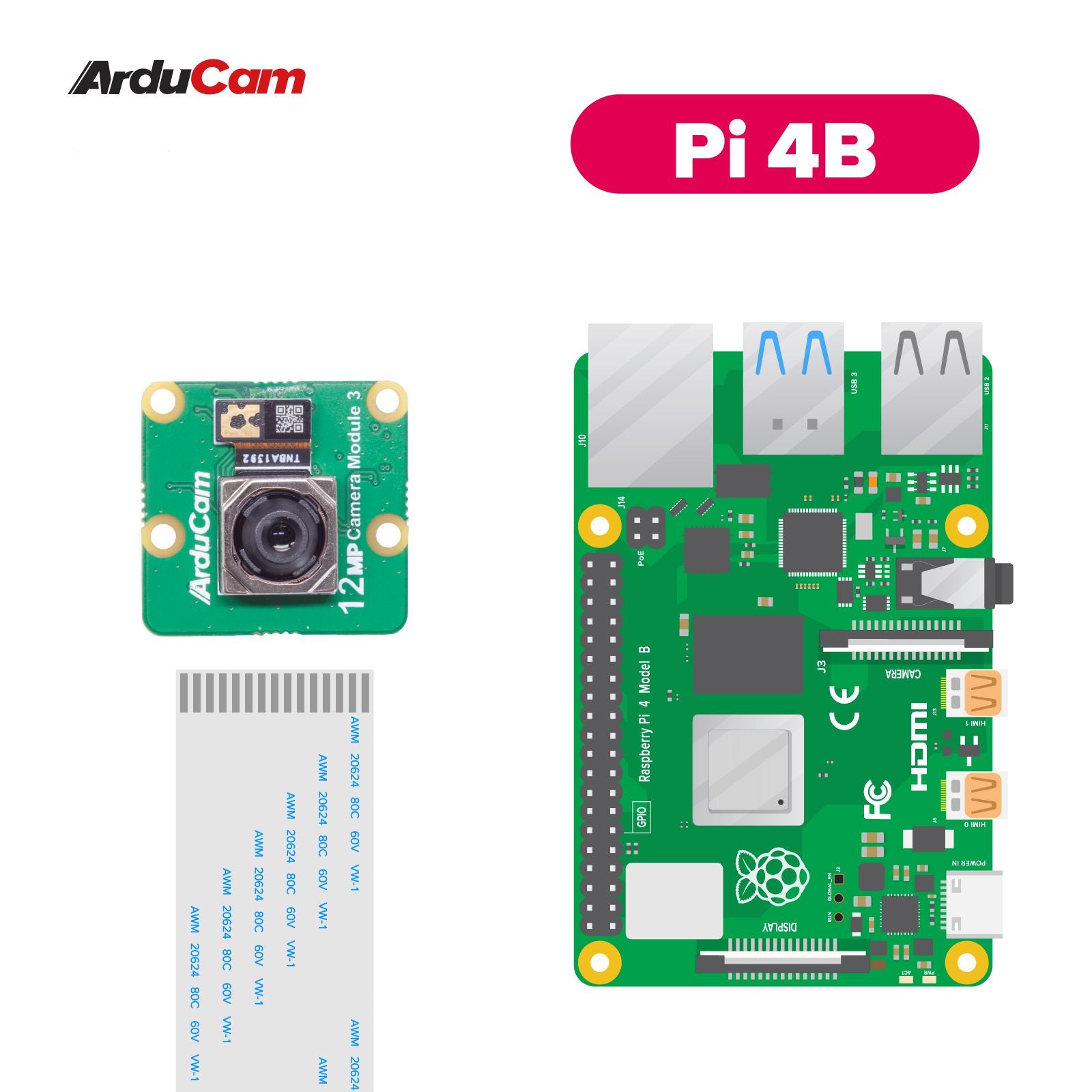 12MP IMX708 Autofocus Camera Module 3