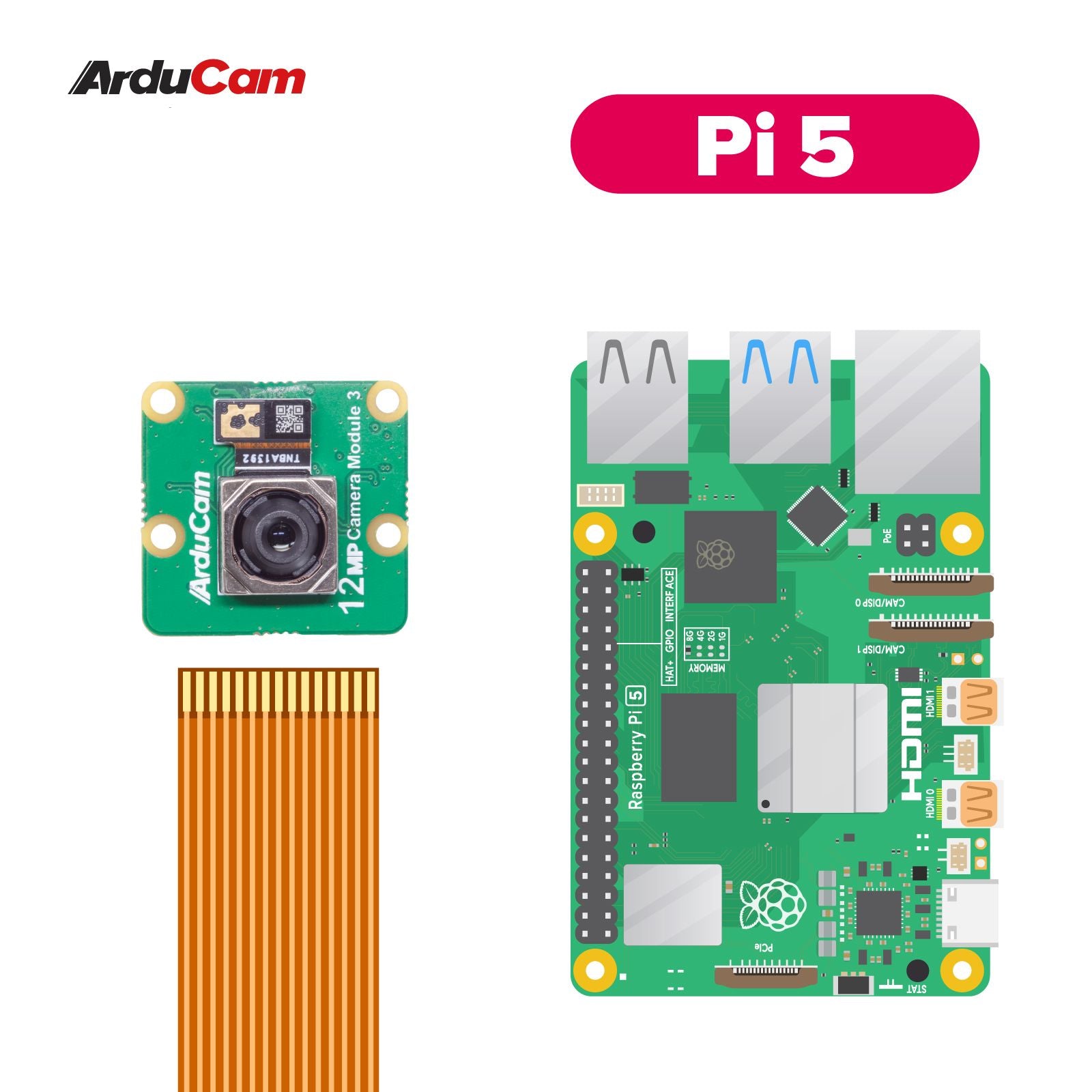 12MP IMX708 Autofocus Camera Module 3