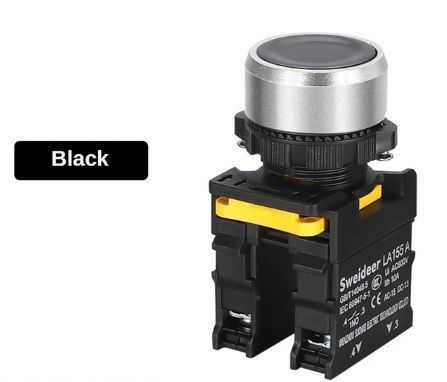 LA155-A1 Waterproof Button Switch Black