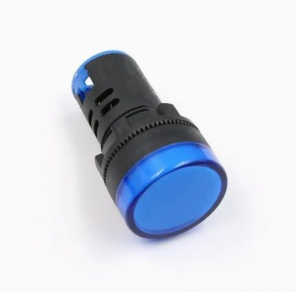 AC/DC12V 22mm AD16-22DS LED Signal Lamp Blue
