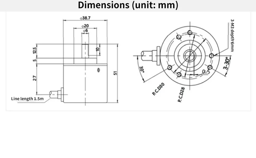 Printer Pulse Encoder Rotary Encoder 600 Pulses – Robot Pi Shop