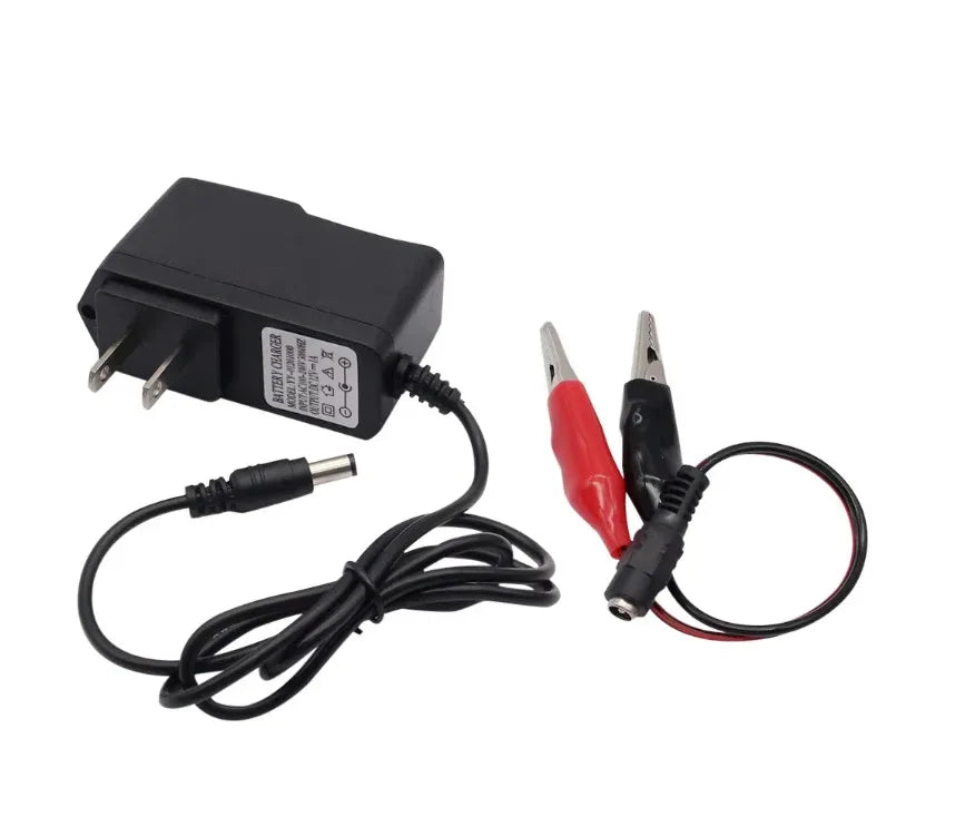 12V 1A Lead-acid Battery Charger US Standard DC5525 + Clip Cable - Robot Pi Shop