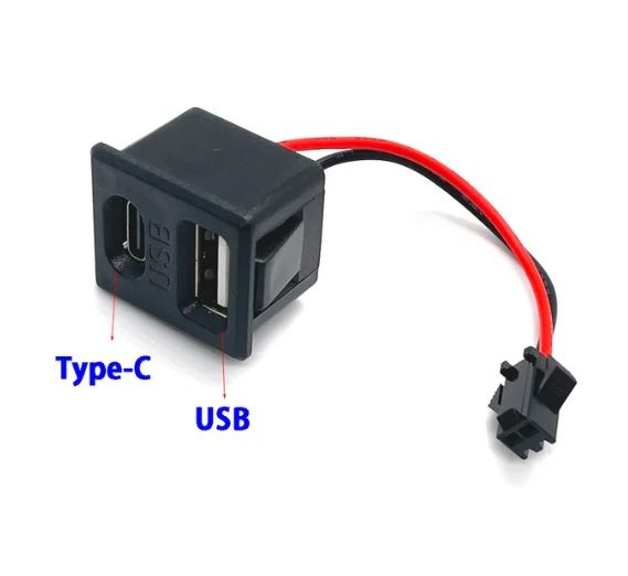 USB + Type-C Charging Socket