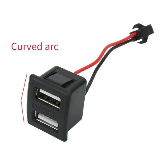 Dual USB Charging Curved Socket - Robot Pi Shop