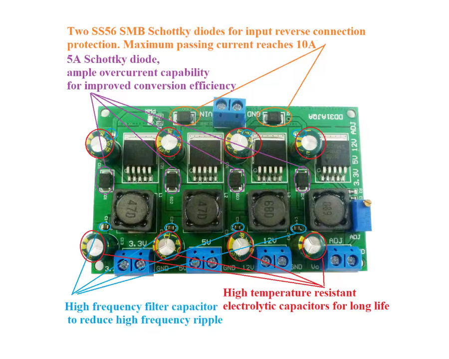 4 Channels Multiple Switching Power Supply Module – Robot Pi Shop