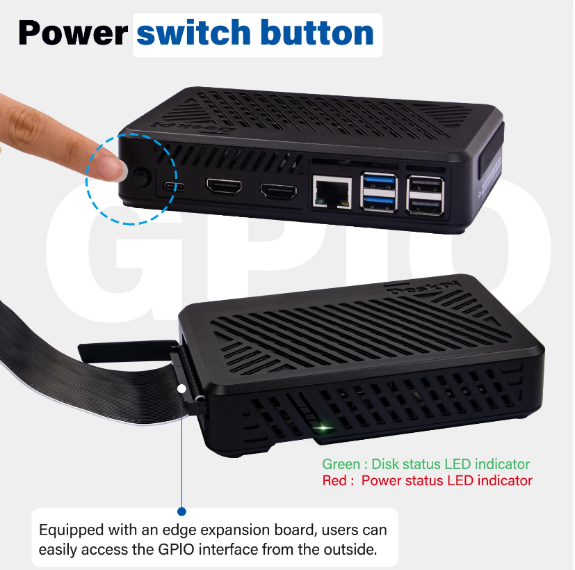 DeskPi Lite for Raspberry Pi 5