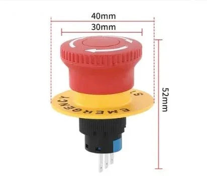 Emergency Stop 16mm with Ring - Robot Pi Shop