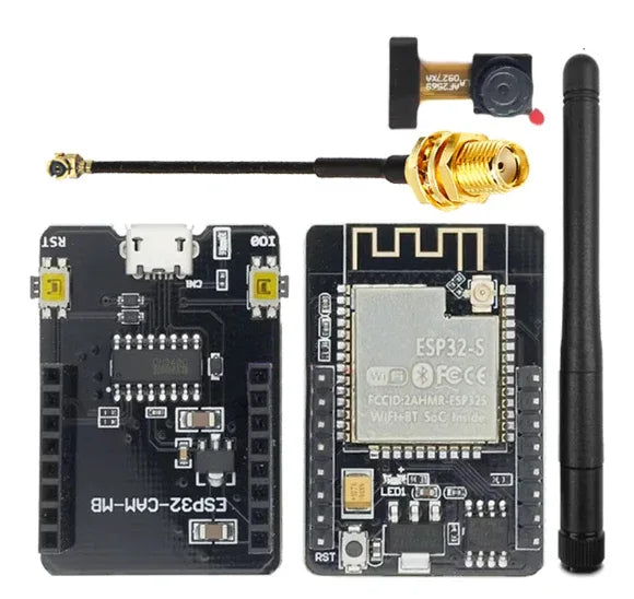 ESP32-CAM + ESP32-CAM-MB + 2.4G Omni Antenna - Robot Pi Shop
