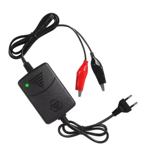 12V 1.25A Alligator Clip Smart Lead Acid Battery Charger EU - Robot Pi Shop