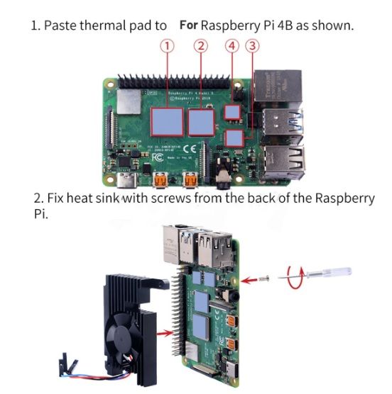 Lite Heatsink with PWM fan for Raspberry Pi 4B