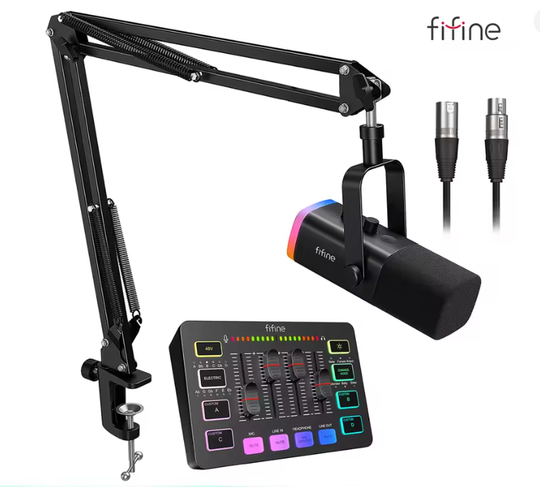 FIFINE AmpliGame SC3 and AM8T Complete Gaming Audio Kit