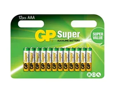 GP Super Alkaline Battery AA 12 Batteries - Robot Pi Shop