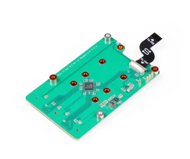 PCIe2.0 to dual M.2 hat for Raspberry Pi 5 - Robot Pi Shop