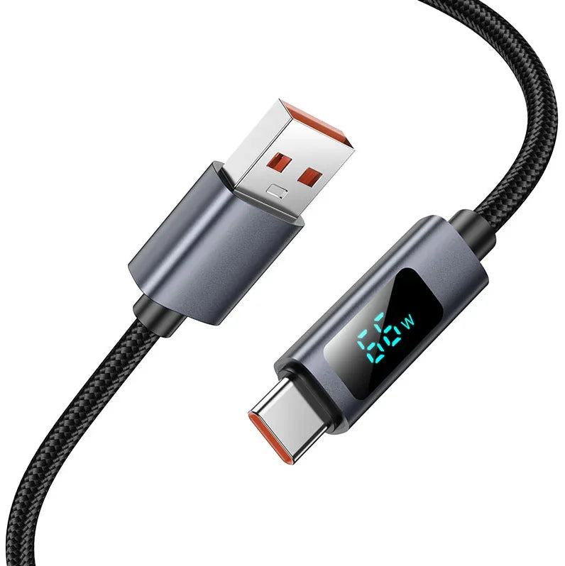 HOCO USB-A to Type-C Cable with Display 1m - Robot Pi Shop