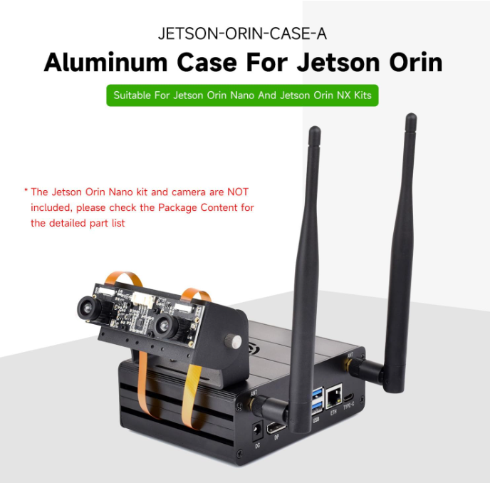 Aluminum Alloy Case for Jetson Orin, with Camera Holder