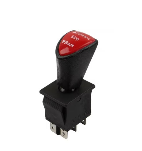 Forward-Stop-Back DPDT Latching Slide Rocker Switch