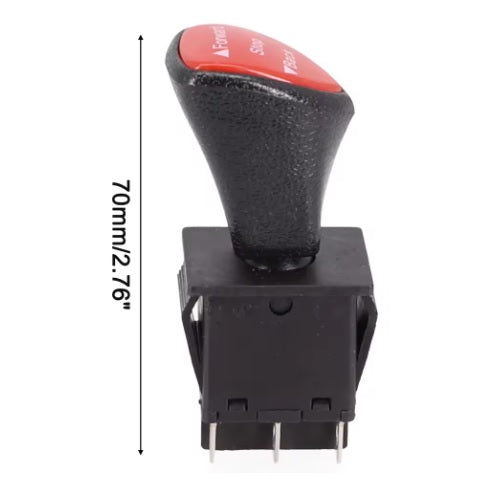Forward-Stop-Back DPDT Latching Slide Rocker Switch