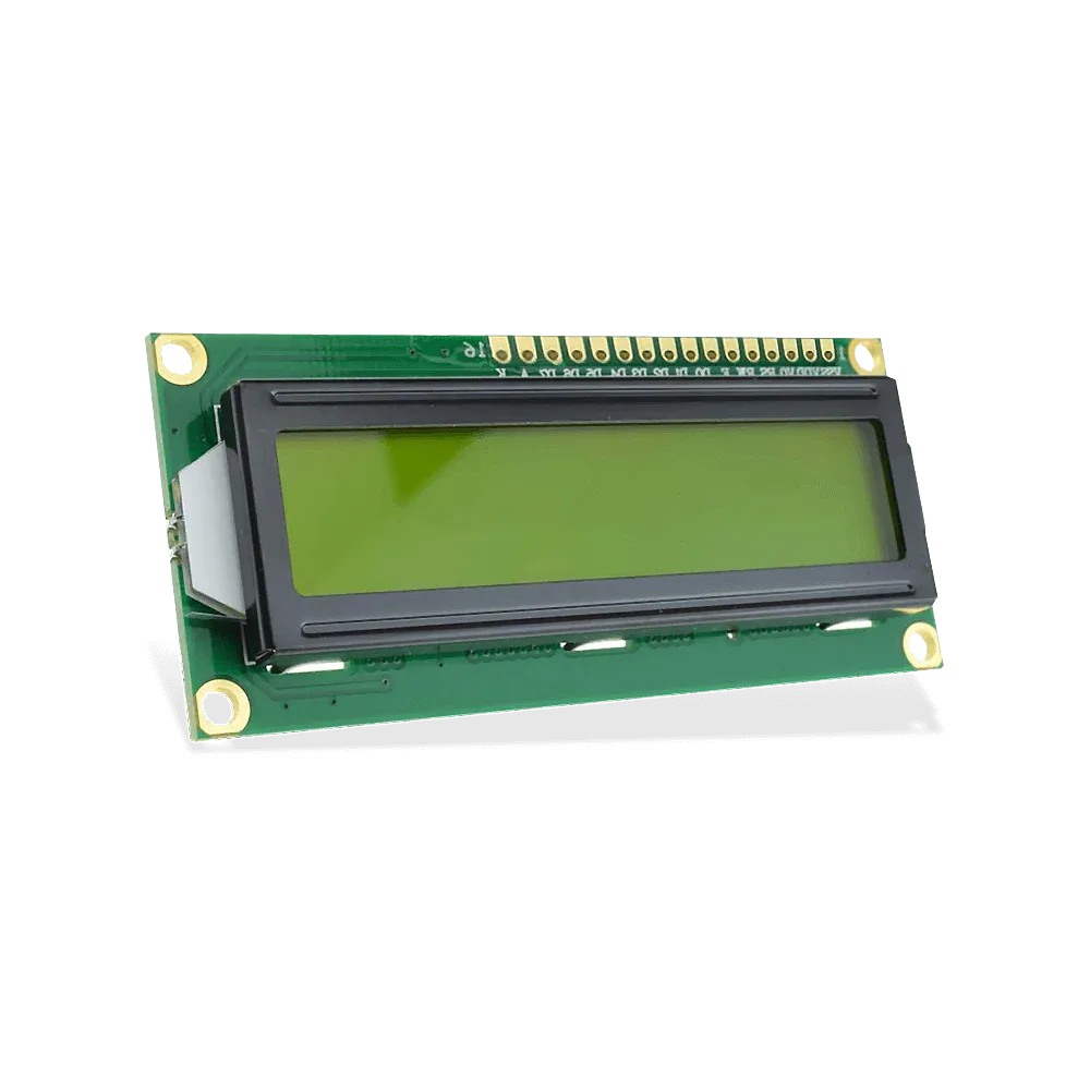 LCD 1602 Yellow Green Screen Character - Robot Pi Shop