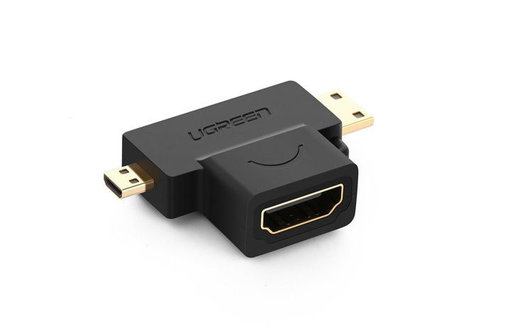 HDMI Type A (female) to mini HDMI (male) / micro HDMI (male)