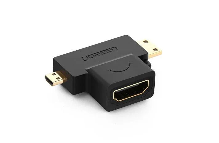 HDMI Type A (female) to mini HDMI (male) / micro HDMI (male) - Robot Pi Shop