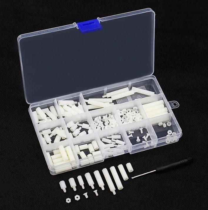 White Nylon Screw Set - Robot Pi Shop