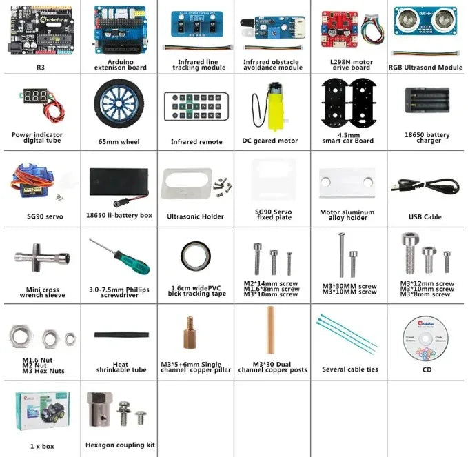 Make Fun Arduino Robot 4WD Car - Robot Pi Shop