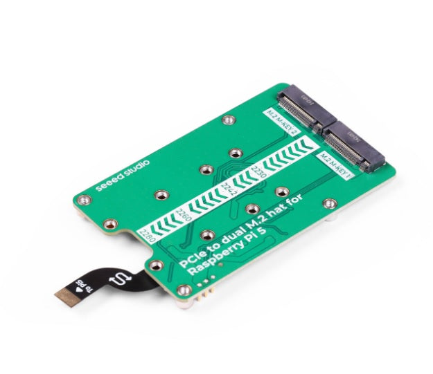 PCIe2.0 to dual M.2 hat for Raspberry Pi 5
