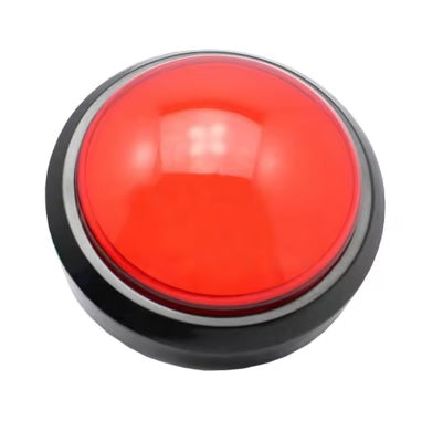 100mm round Self-Reset Button Red