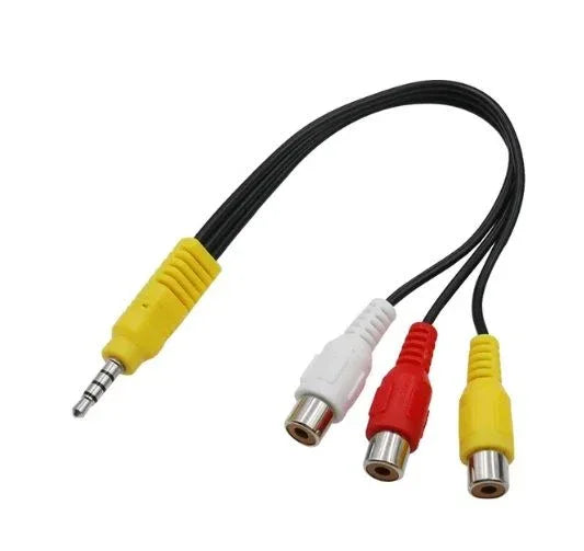 3.5MM Jack To 3 RCA Cable - Robot Pi Shop