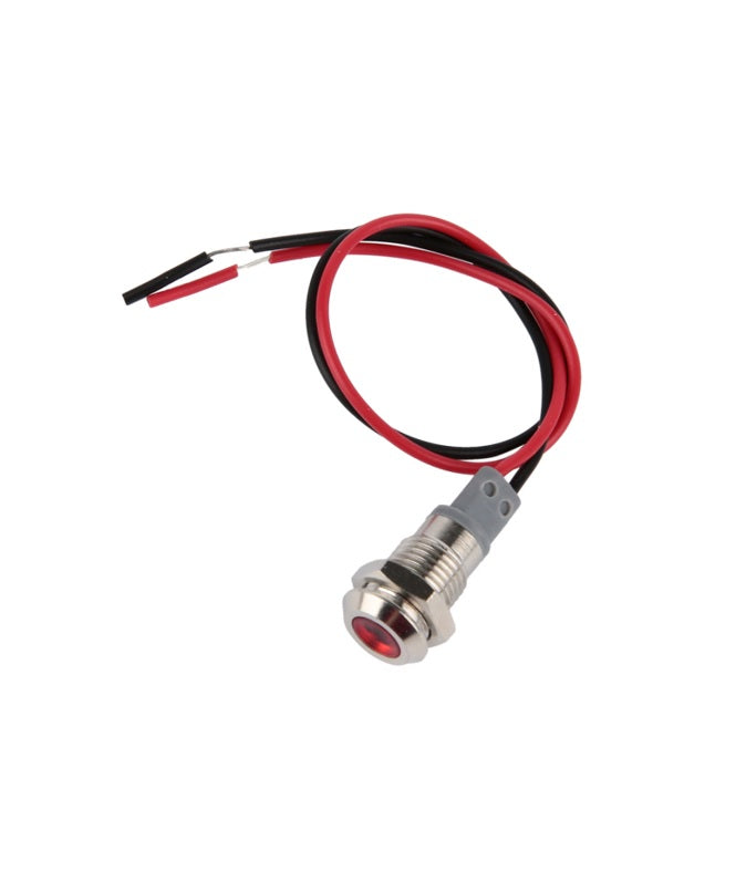 10-24V 8mm LED Metal Indicator Light Red