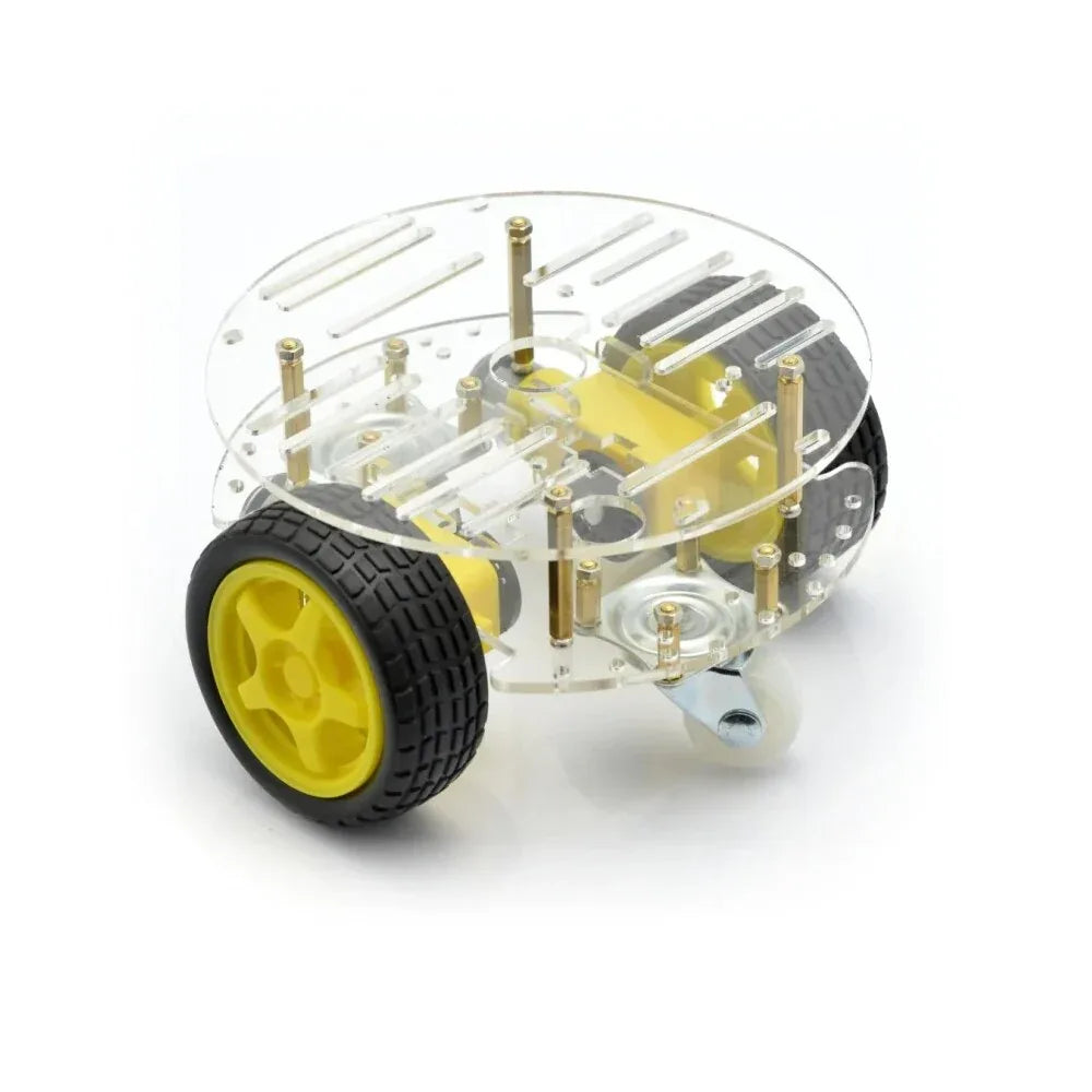 2WD Mini Round Double-Deck Smart Robot Car - Robot Pi Shop