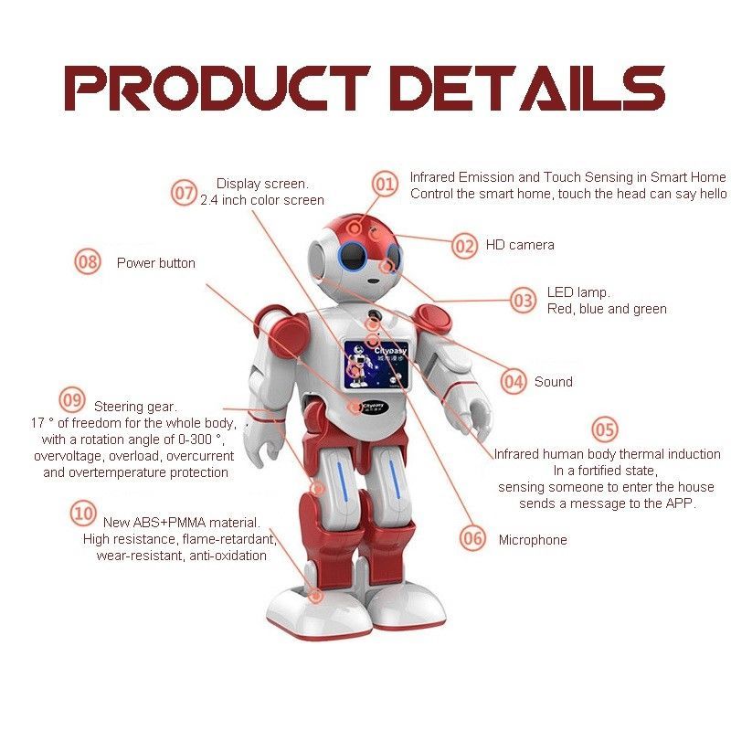 Cityeasy Intelligent Humanoid Robot Voice Control Robot