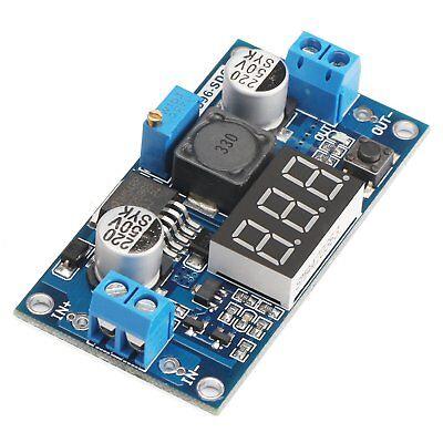 LM2596 Adjustable Step-Down Power Module + LED Voltmeter - Robot Pi Shop