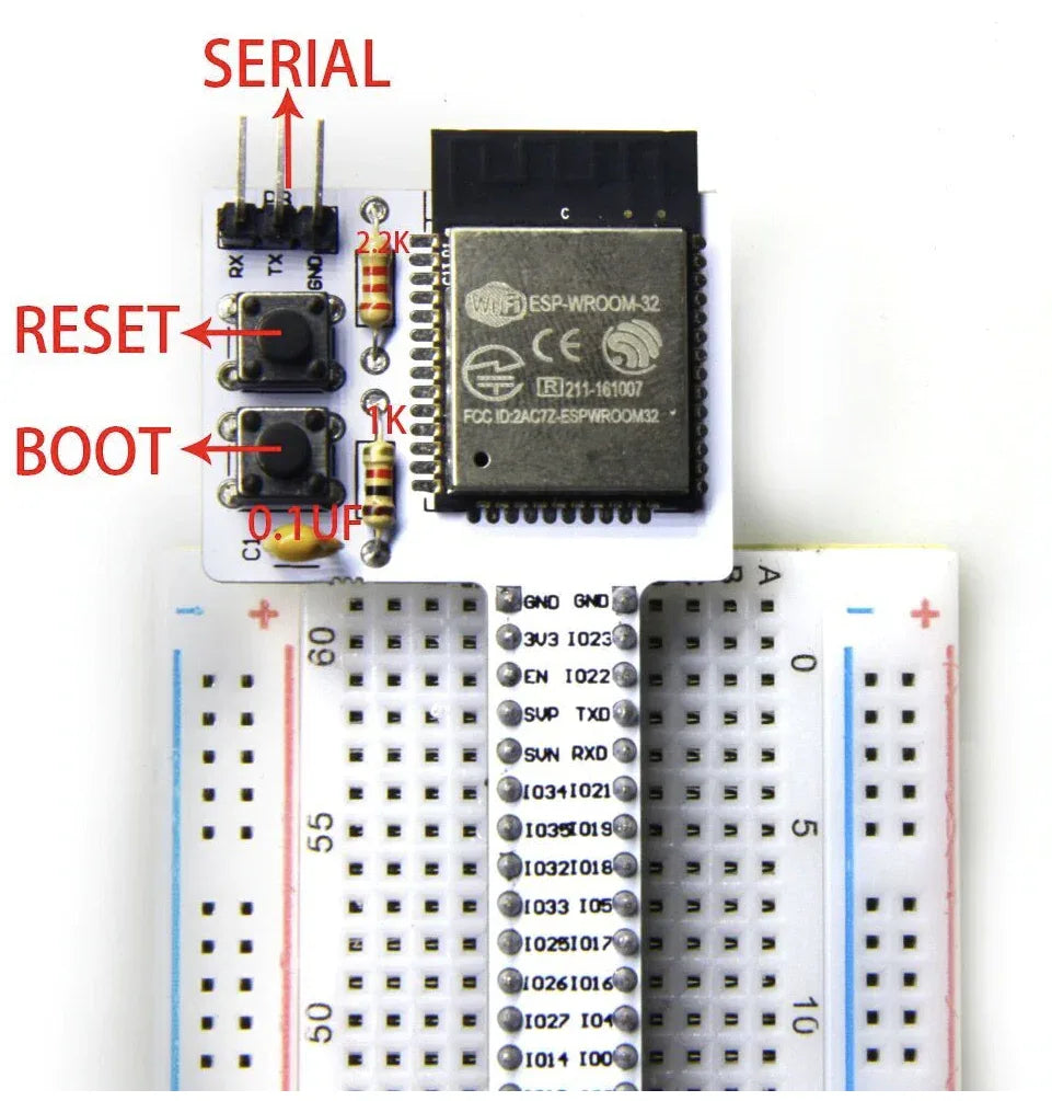 ESP32 ESP-32 WIFI Bluetooth Breadboard kit - Robot Pi Shop