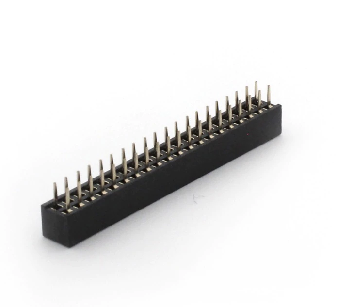 40P Double Row Female Straight Header