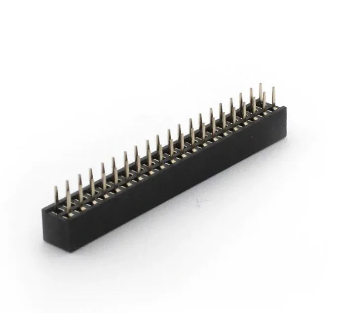 40P Double Row Female Straight Header - Robot Pi Shop