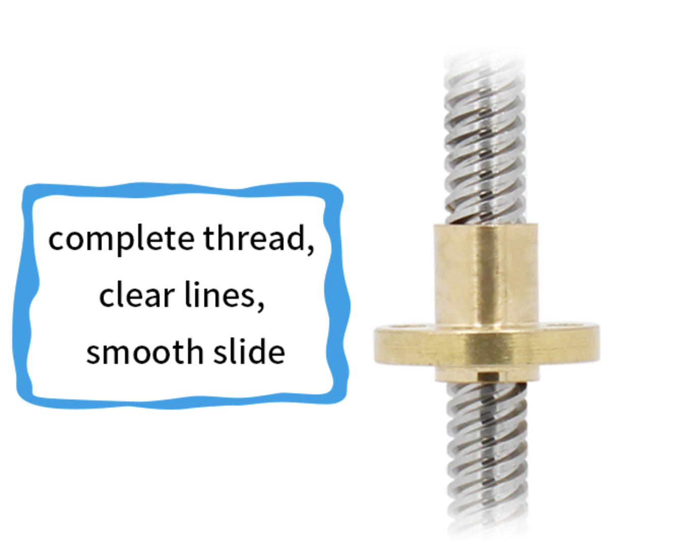 Lead Screw 400mm with 8mm Trapezoidal Screws Copper Nuts