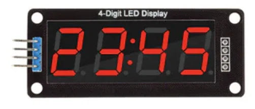4 Digit 7 Segment TM1637 0.56'' Digital LED RED - Robot Pi Shop