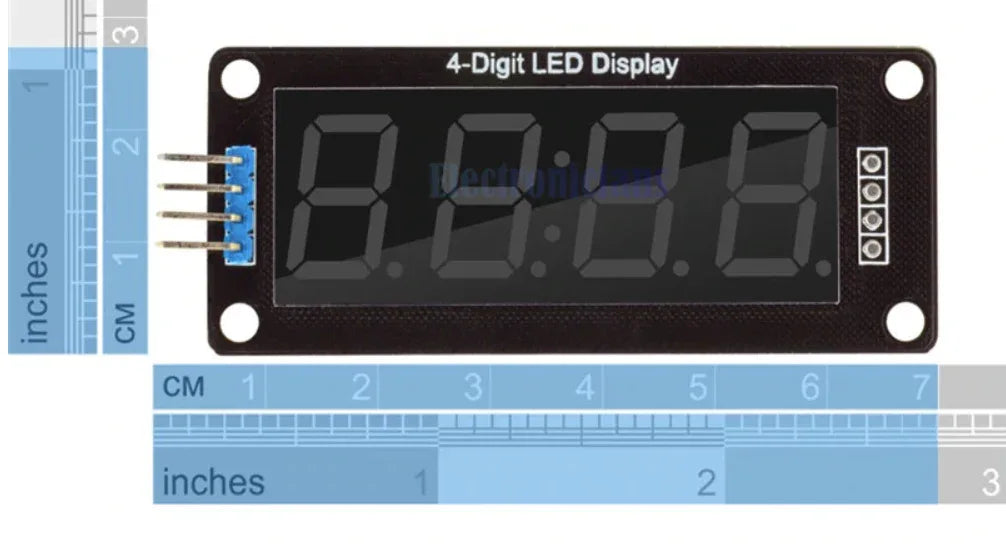 4 Digit 7 Segment TM1637 0.56'' Digital LED RED - Robot Pi Shop