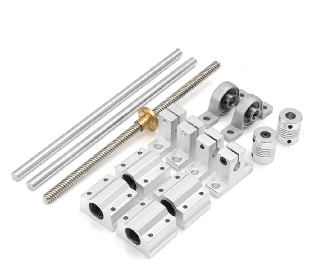 200mm Optical Axis Guide Bearing Housings Aluminum Rail Shaft Support Set CNC Parts - Robot Pi Shop