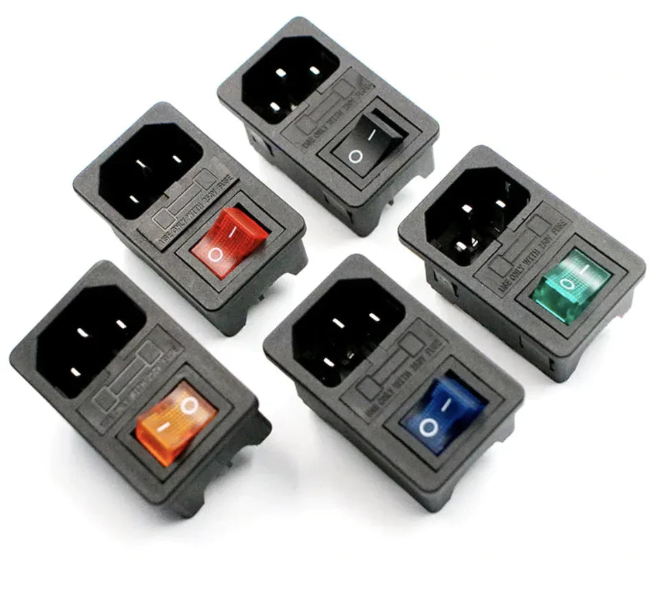 IEC320 C14 Power Socket with Switch Fuse – Robot Pi Shop