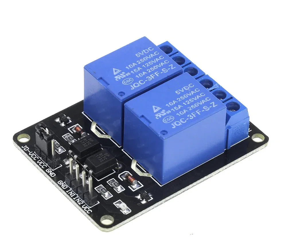 2 Channels DC 5V Relay Module - Robot Pi Shop