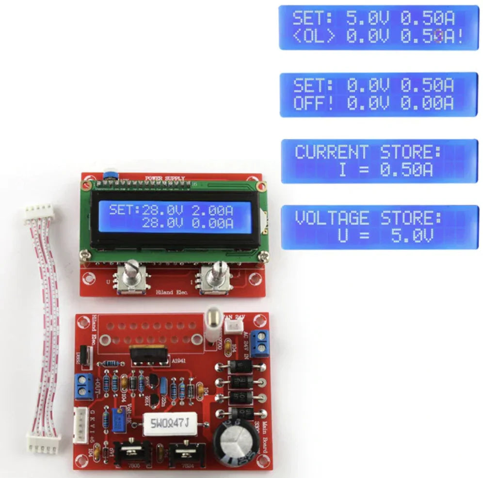 Adjustable DC Regulated Power Supply DIY Kit - Robot Pi Shop