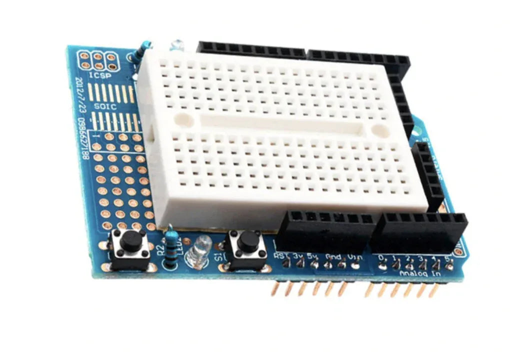 UNO Proto Shield Prototype Expansion Board with SYB-170 Mini Breadboard - Robot Pi Shop