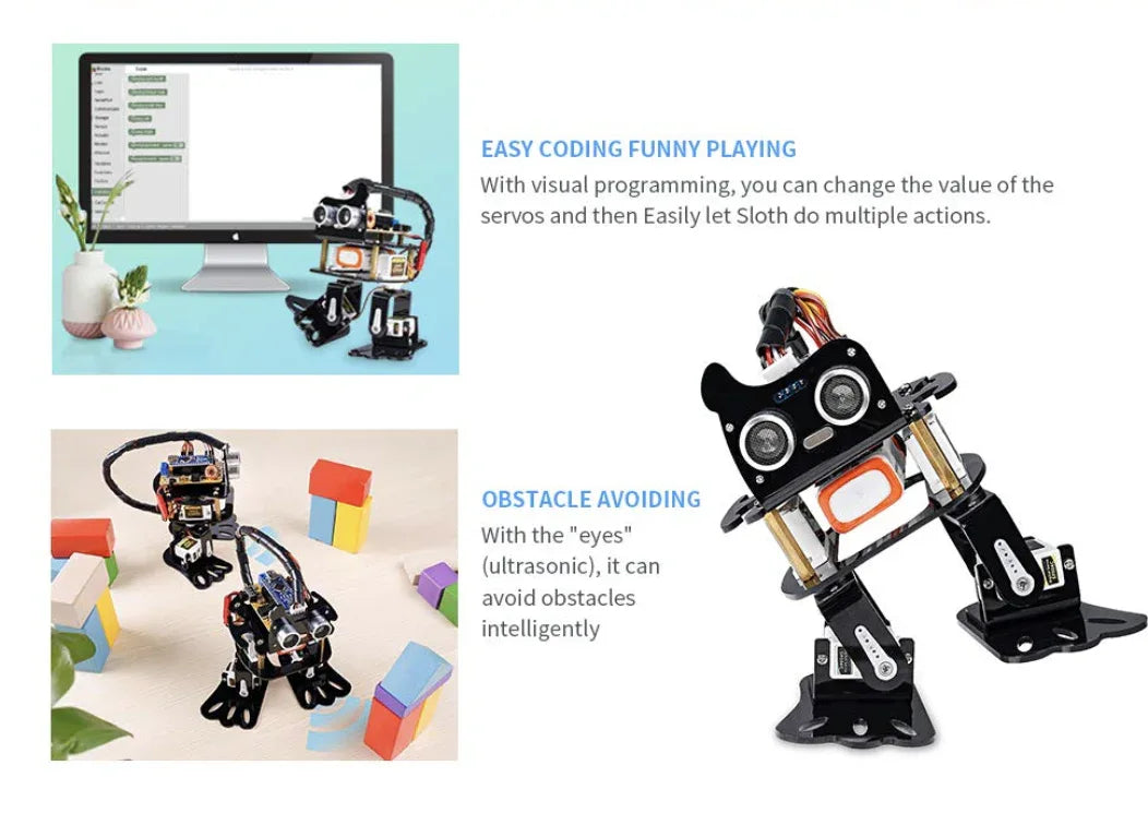 SunFounder Nano DIY 4-DOF Robot Kit – Sloth Learning Kit – Robot